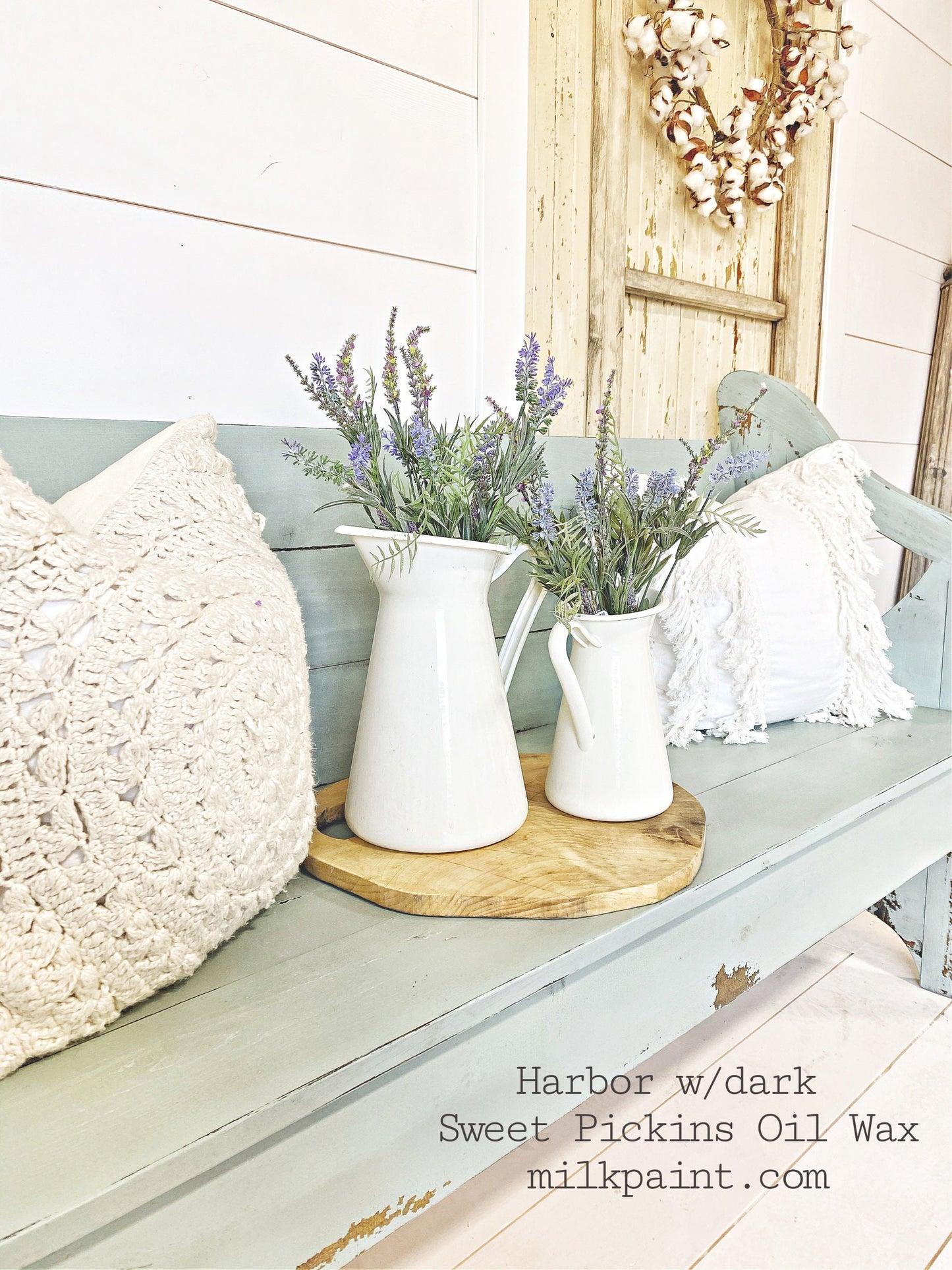 Sweet Pickins Milk Paint -A Muted Blue/Green Neutral Color - Harbor