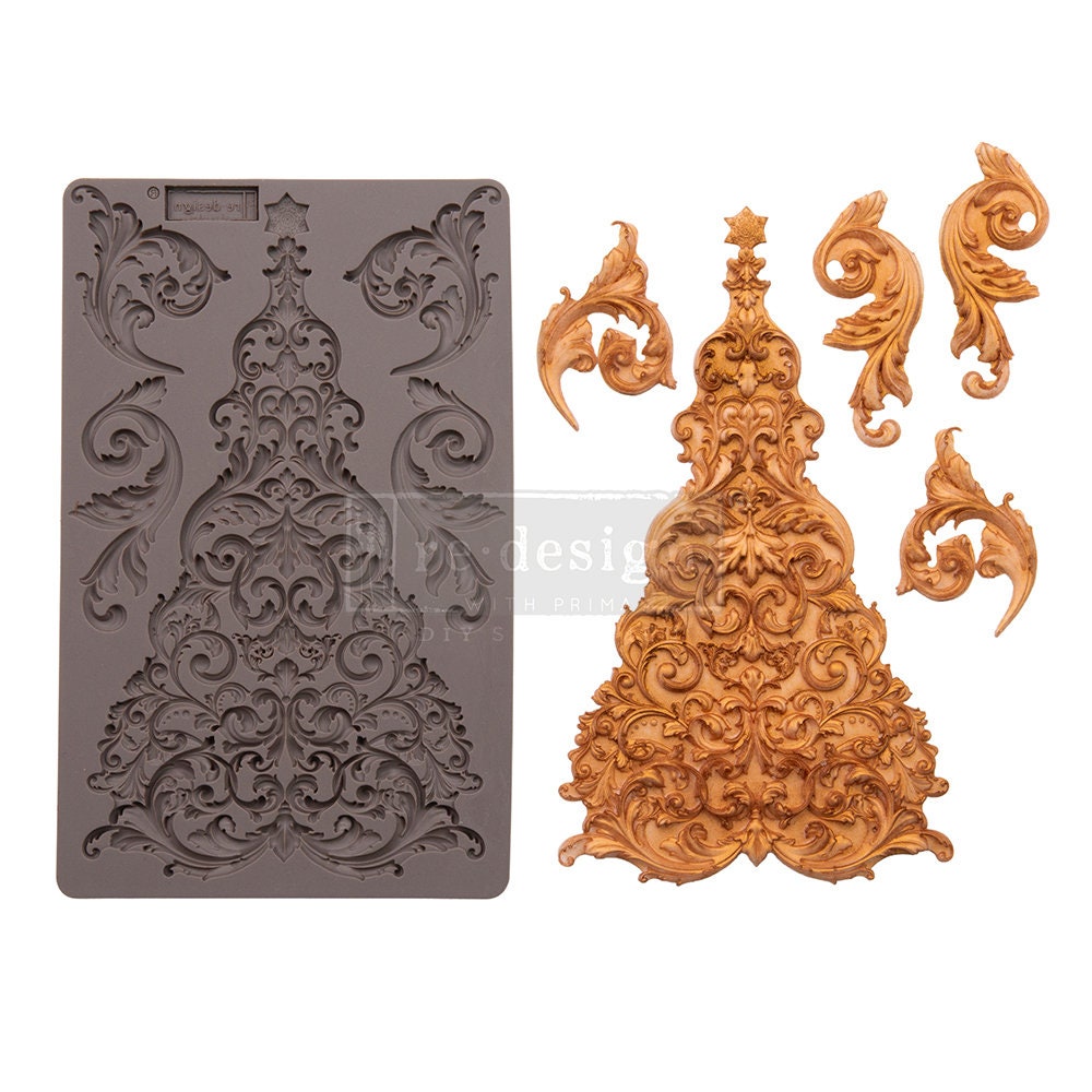 NEW! GLORIOUS TREE - Holiday Silicone Mold - Redesign With Prima Mould -  5"x8"