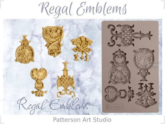 Silicone Mold - REGAL EMBLEMS - Redesign with Prima - Mould 5"x8"