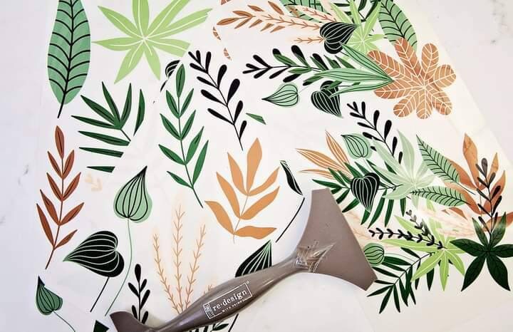 New! - Greenery House - Redesign with Prima - Rub on Small Transfer for Furniture Botanical Decal "12" x 18