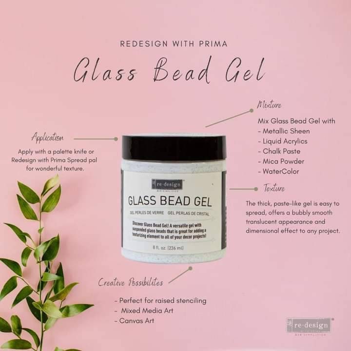 NEW! GLASS BEAD Gel - Re-Design with Prima - 8 fl. Ounces