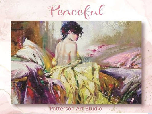 New! Redesign with Prima A1 Decoupage Rice Fine Art Decor Paper Peaceful 23.4"x33.1"