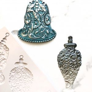 SILVER BELLS - Holiday Silicone Mold - Redesign With Prima ORNAMENT Mould -  5"x8"