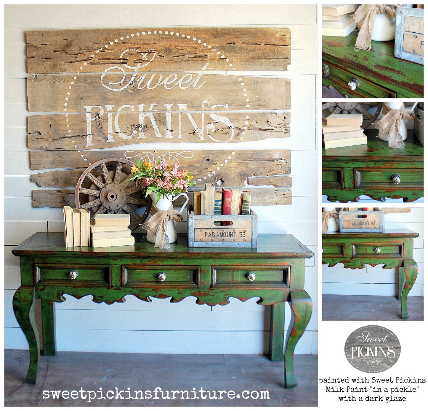 Sweet Pickins Milk Paint - A Grassy Green   -  IN A PICKLE