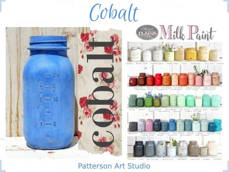 Sweet Pickins Milk Paint -A Bright But Deep Blue  -  COBALT