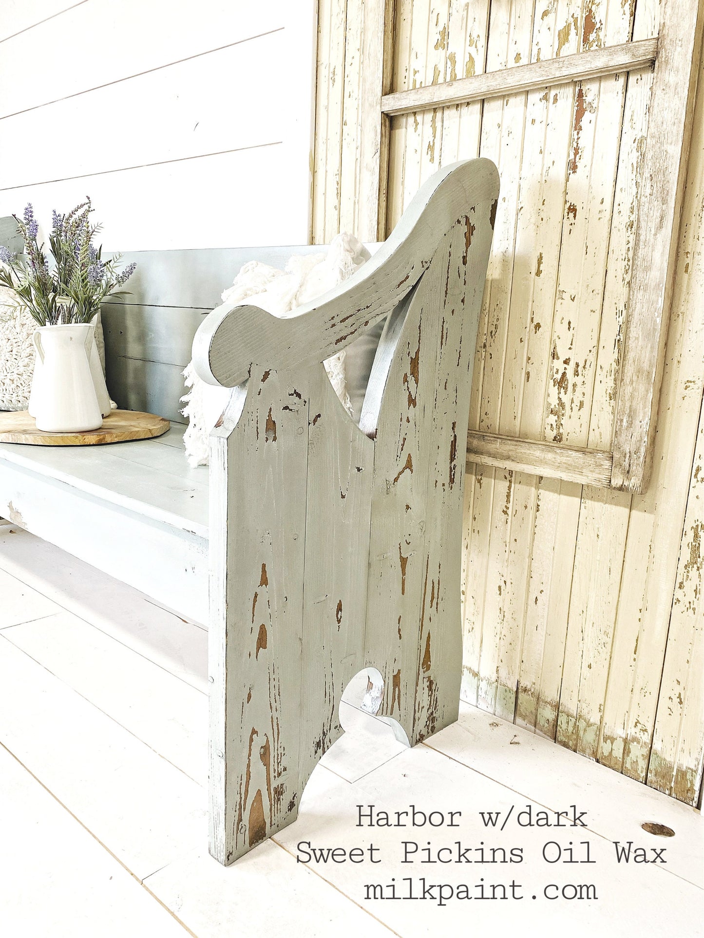 Sweet Pickins Milk Paint -A Muted Blue/Green Neutral Color - Harbor