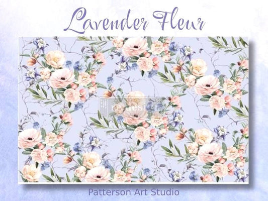 Redesign with Prima Decoupage Decor tissue Paper Lavender Fleur 19"x30"