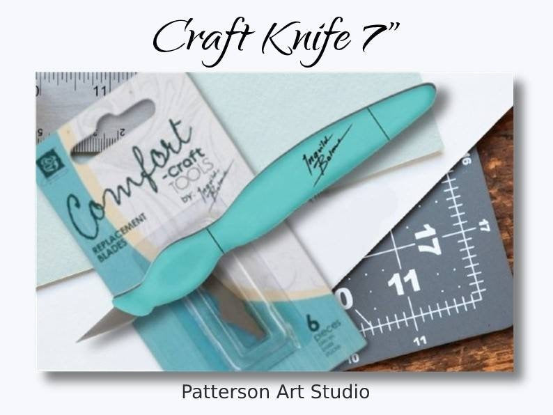 CRAFT KNIFE 7" - Exacto Blade - Comfort Craft - Prima Marketing - includes 4 blades